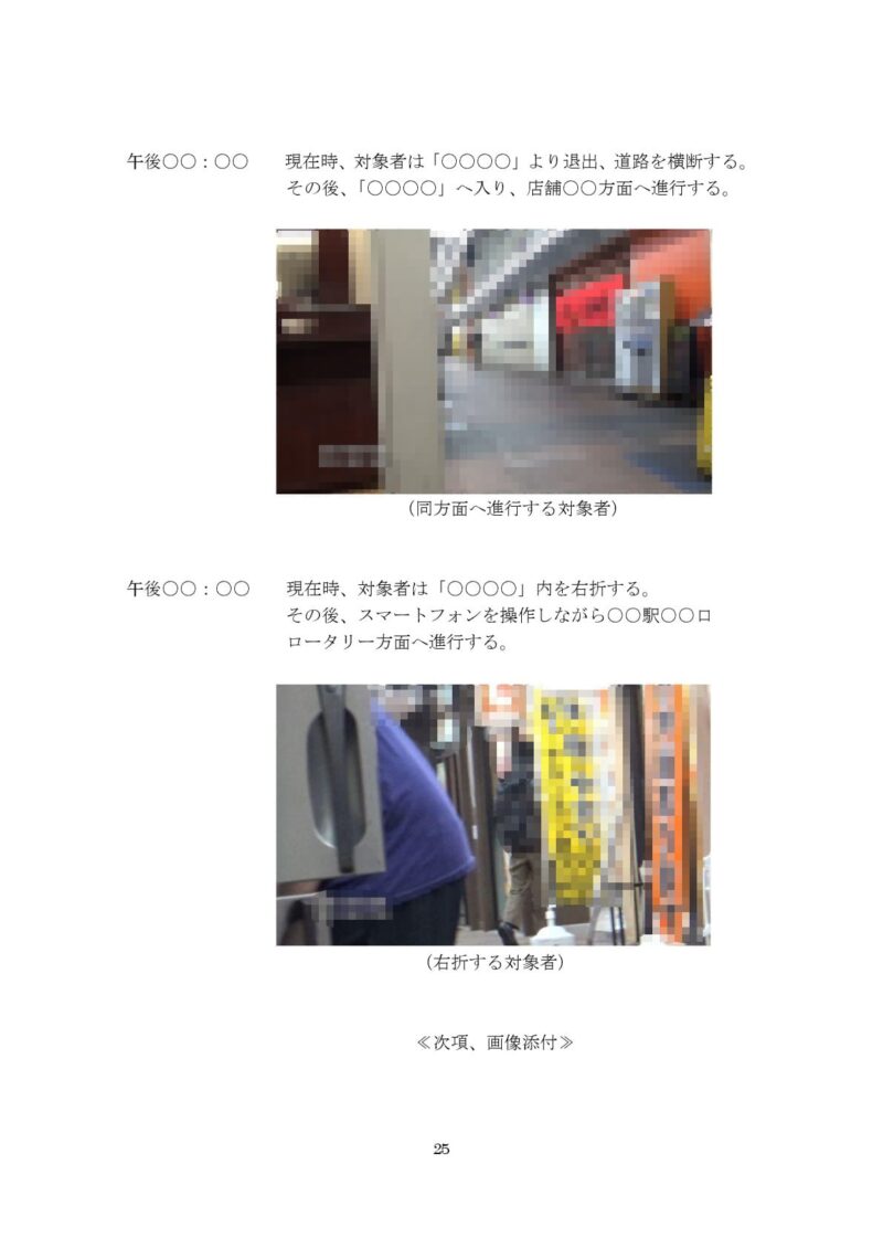 千葉県松戸市のラブ探偵事務所浮気調査報告書２５
