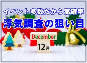 千葉県松戸のラブ探偵事務所が教える１２月の浮気調査