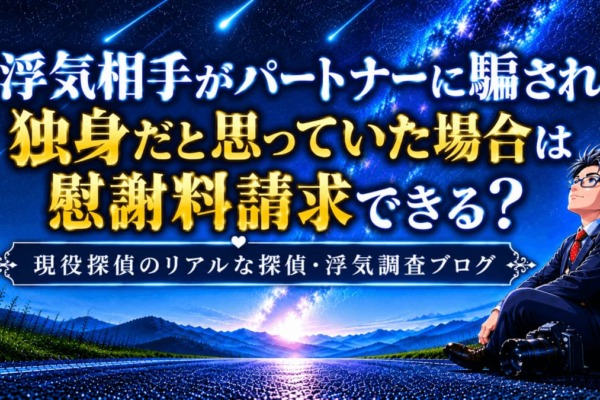 浮気相手が独身だと騙されていた場合は慰謝料請求できるか