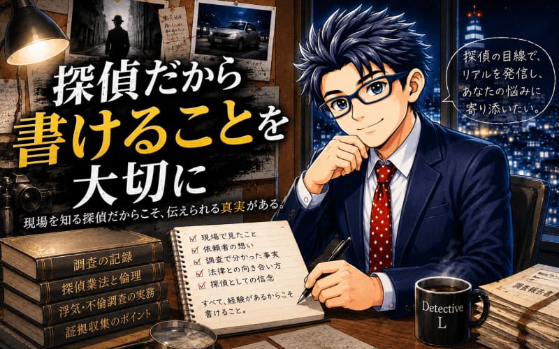 探偵エルは常に現役探偵だから書けることを大切に執筆