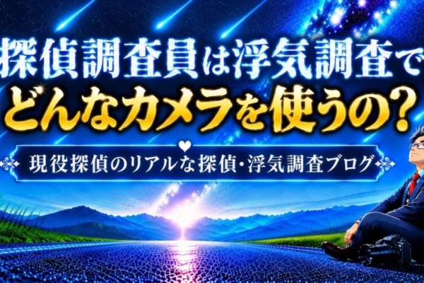 探偵は浮気調査でどんなカメラを使うのか現役探偵が解説