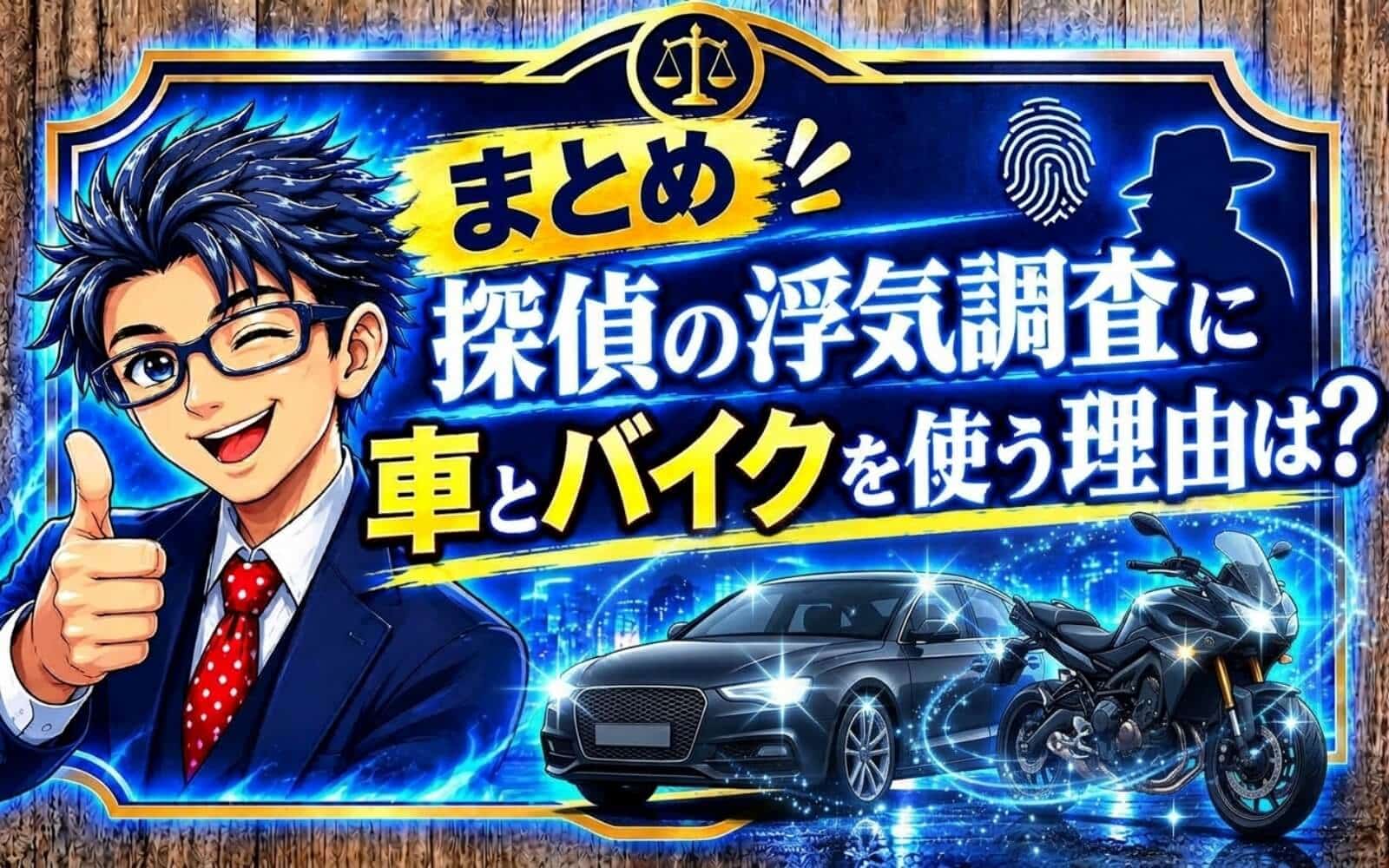 現役探偵がまとめた探偵の浮気調査に車とバイクを使う理由