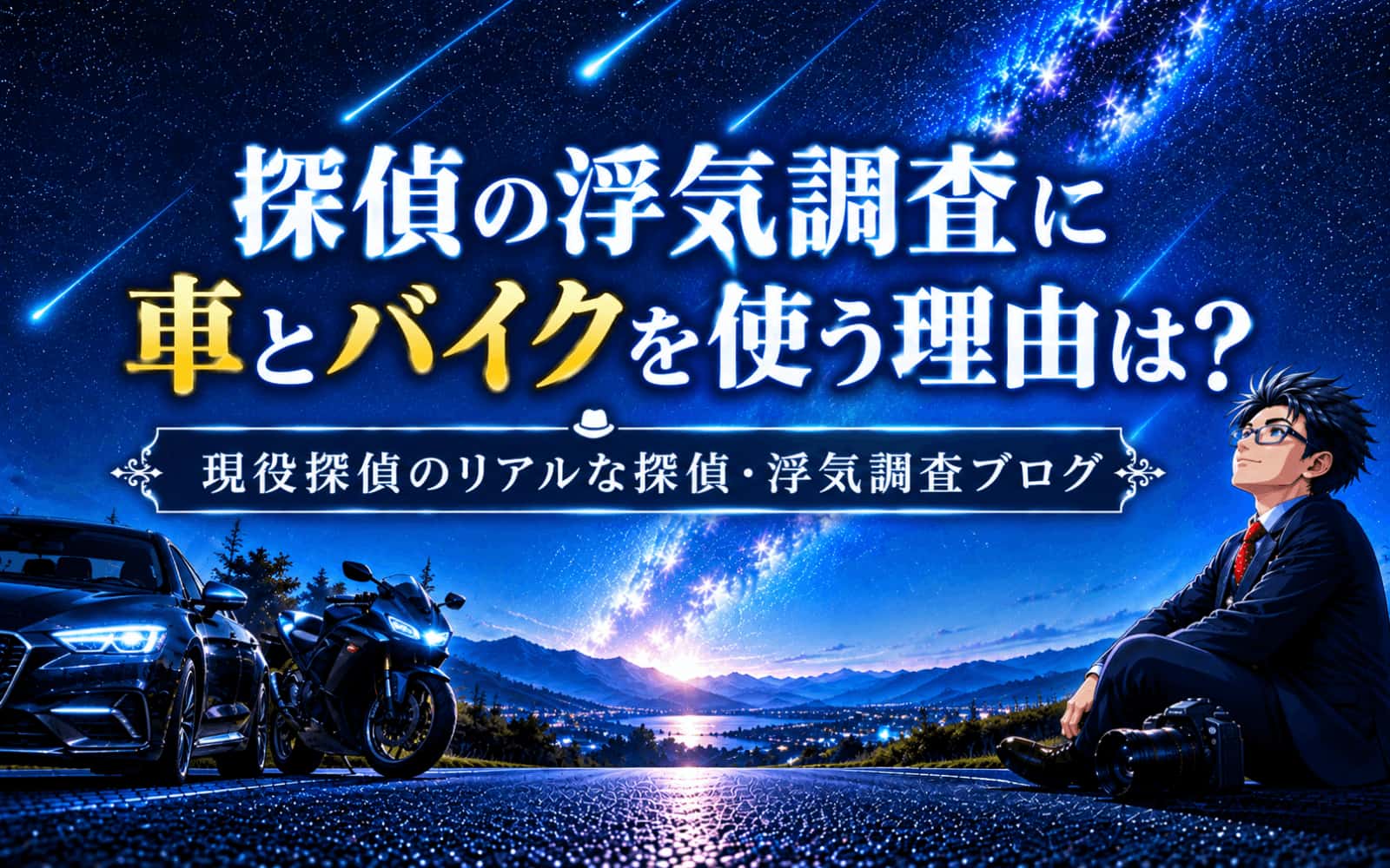 探偵の浮気調査に車とバイクを使う理由を現役探偵が解説