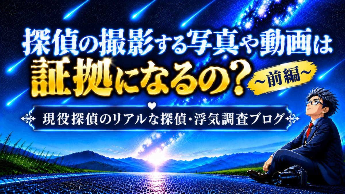 探偵の撮影する写真や動画は証拠になるのか現役探偵が解説